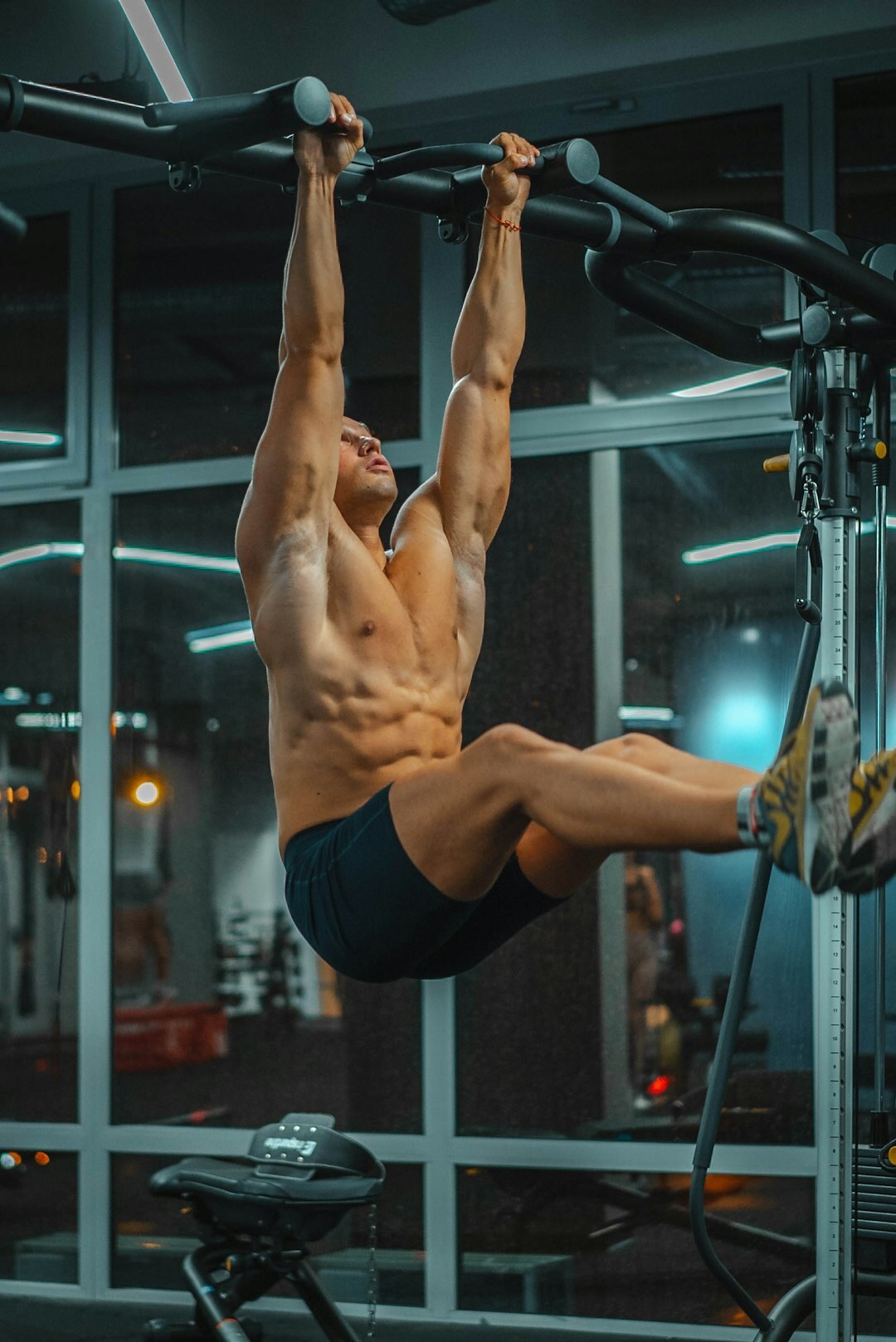 man working out in gym